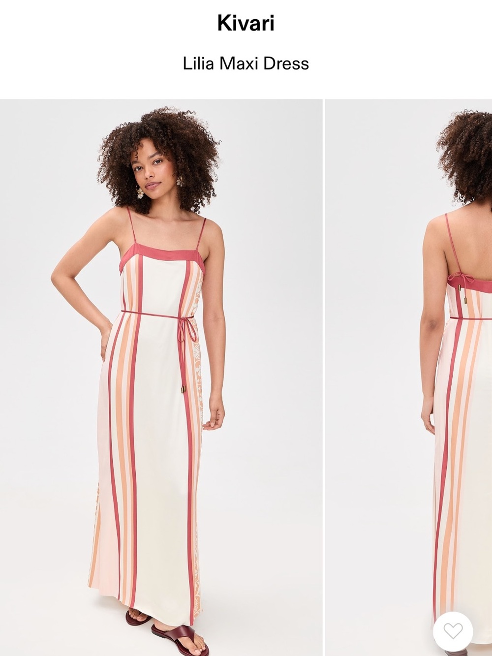 Kivari Lilia Maxi Dress — Rust Stripe